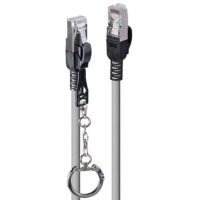 Cable de red de seguridad Cat.6A S/FTP LSZH, gris, 20 m