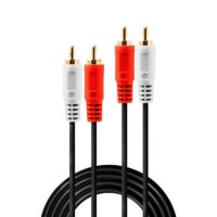 Cable de audio premium, 2 x phono, estéreo, 5m