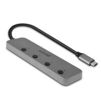 Hub USB 3.2 tipo C de 4 puertos con interruptores On/Off