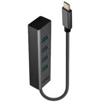 Concentrador USB 3.2 Gen 1 tipo C de 4 puertos