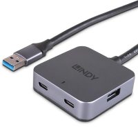Concentrador USB 3.0 de 5 m, 4 puertos