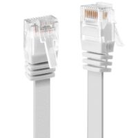 Cable de red plano U/UTP Cat.6 de 1 m, blanco