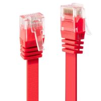 Cable de red plano U/UTP Cat.6 de 0,3 m, rojo
