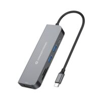 DONN02G - Base de conexión USB 3.2 Gen 1 6 en 1, USB 3.0 x 2, 60 W USB PD, HDTV, SD, TF/MicroSD