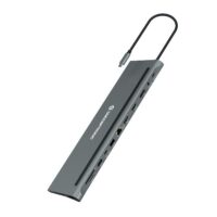 DONN17G - Estación de acoplamiento 12 en 1 USB 3.2 Gen 1, MST para Windows, triple pantalla 4K, 100W USB PD, HDMI x 2, DisplayPort, GbE, USB-A 3.0 x 2