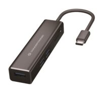 DONN08B - Hub USB 3.2 Gen 1 de 3 puertos con lectores de tarjetas, 3x USB-A, SD, MicroSD/TF