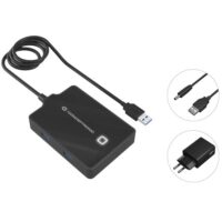 HUBBIES11BP - Hub USB 3.0 de 4 puertos con adaptador de corriente y cable de 90 cm
