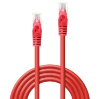 Cable de red Cat.6 U/UTP, rojo, 0,5m