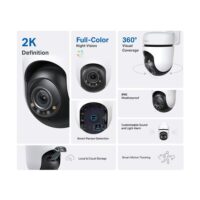 Cámara inteligente Wi-Fi de vigilancia 360º