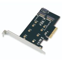 EMRICK04B - Tarjeta PCIe M.2 2 2 en 1, M.2 SATA x 1, M.2 NVMe x 1