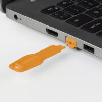 Llave bloqueadora de puertos RJ-45, naranja