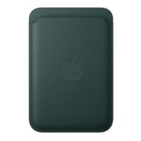 CARTERA DE TRENZADO FINO CON MAGSAFE PARA EL IPHONE - VERDE OSCURO