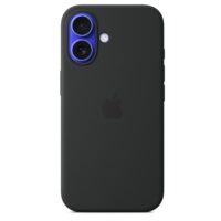 FUNDA DE SILICONA CON MAGSAFE PARA EL IPHONE 16 PLUS- NEGRO