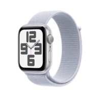 Apple Watch SE (GPS) - Caja de aluminio plata de 44 mm - Correa Loop deportiva azul nube