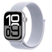 Apple Watch Series 10 (GPS) - Caja de aluminio plata de 42 mm - Correa Loop deportiva azul nube