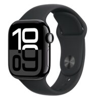 Apple Watch Series 10 (GPS) - Caja de aluminio azabache de 42 mm - Correa deportiva negra - Talla M/L