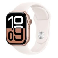 Apple Watch Series 10 (GPS + Cellular) - Caja de aluminio oro rosa 42 mm - Correa deportiva rosa rubor - Talla M/L