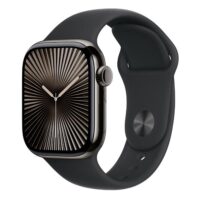 Apple Watch Series 10 (GPS + Cellular) - Caja de titanio pizarra 42 mm - Correa deportiva negra - Talla S/M