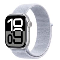 Apple Watch Series 10 (GPS + Cellular) - Caja de aluminio en plata de 46 mm - Correa Loop deportiva azul nube