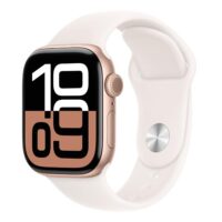 Apple Watch Series 10 (GPS + Cellular) - Caja de aluminio oro rosa 46 mm - Correa deportiva rosa rubor - Talla S/M