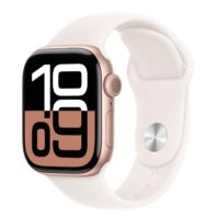 Apple Watch Series 10 (GPS + Cellular) - Caja de aluminio oro rosa 46 mm - Correa deportiva rosa rubor - Talla M/L