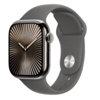 Apple Watch Series 10 (GPS + Cellular) - Caja de titanio natural  46 mm - Correa deportiva gris piedra - Talla M/L