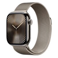 Apple Watch Series 10 (GPS + Cellular) - Caja de titanio natural 46 mm - Pulsera Milanese Loop color natural (talla M/L)