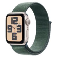 Apple Watch SE (GPS) - Caja de aluminio blanco estrella de 40 mm - Correa Loop deportiva verde lago