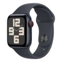 Apple Watch SE (GPS + Cellular) - Caja de aluminio Medianoche de 40 mm - Correa deportiva color medianoche - Talla M/L