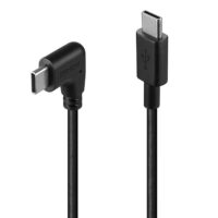 Cable USB 2.0 tipo C acodado 90 grados a la derecha, 1m