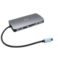 i-tec USB-C Metal Nano Dock HDMI/VGA with LAN + Charger 100W