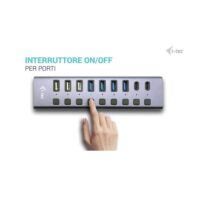 HUB 9port with LAN USB-A/USB-C Charging + Power Adapter 60 W