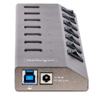 Hub Concentrador USB-C de 7 Puertos con Interruptores