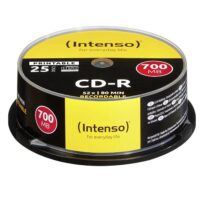 CD-R Box 25 discos 700 MB/80 min., velocidad 52x, imprimible