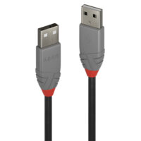 36690 - Cable USB 2.0 tipo A a A de 0,2 m, línea antracita