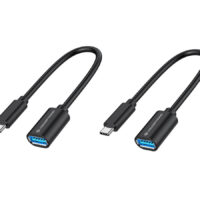 ABBY11B - Paquete de 2 adaptadores OTG de USB-C a USB-A, 20 cm, USB 3.2 Gen 1