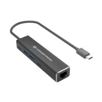 ABBY13B - Adaptador de red Gigabit USB 3.2 Gen 1 con concentrador USB de 4 puertos, USB-A x2, USB-C x2