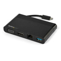 Adaptador USB-C 4K HDMI VGA - Mac Win - GbE - Docking Station USB Tipo C