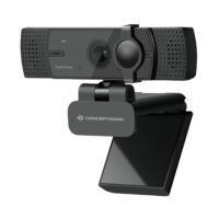 AMDIS08B - Webcam gran angular 4K Ultra HD con enfoque automático y micrófono dual