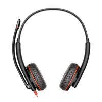 Auriculares estéreo Poly Blackwire 3225 USB-C + Conector de 3,5 mm + Adaptador USB-C/A
