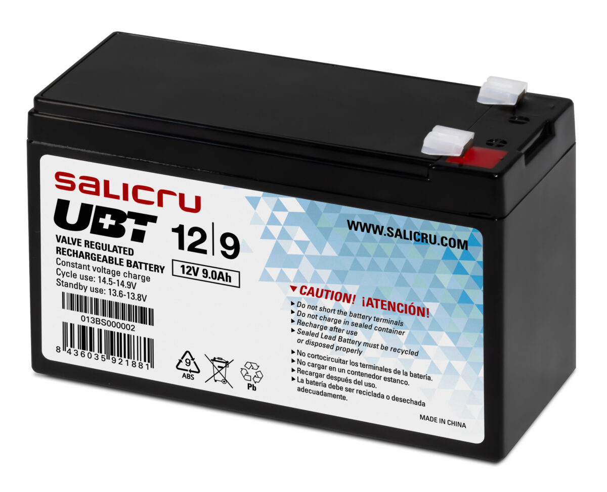BATERIA SALICRU UBT 12/9 BATERIA VALIDA PARA CUALQUIER MARCA DE SAI 12V/9AH APC, EATON, RIELLO, EMERSON VERTIV, PHASAK, DELTA, ETC. BATERIA SALICRU UBT 12/9 BATERIA VALIDA PARA CUALQUIER MARCA DE SAI 12V/9AH APC, EATON, RIELLO, EMERSON VERTIV, PHASAK, DELTA, ETC.