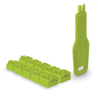 Bloqueadores de puertos RJ-45 (sin llave) - Paquete de 10, + 1 llave, verde