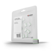 Bloqueadores de puertos USB tipo C (sin llave) - Paquete de 10, verde