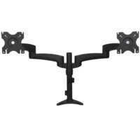Brazo Articulado de 2 Monitor Soporte con Mastil para Mesa