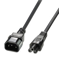 Cable de alimentación C5 a C14, negro, 3m