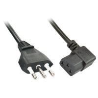 Cable de alimentación IEC (italiano), en ángulo, 2 m