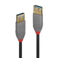 Cable de Extensión USB 3.2 Tipo A de 1m, 5Gbps, Línea Antracita