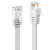 Cable de red plano U/UTP Cat.6 de 2 m, blanco