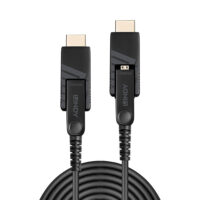 Cable híbrido/fibra óptica Micro HDMI 4K60 con cabezales HDMI y DVI, 50m