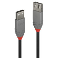 Cable Prolongador USB 2.0 Tipo A 1m, Línea Antracita